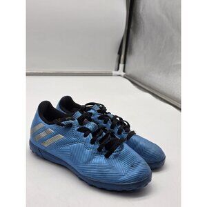 Adidas Shoes Boys Size 11 Blue Messi Turf Indoor Soccer Cleats Damaged Sneakers
